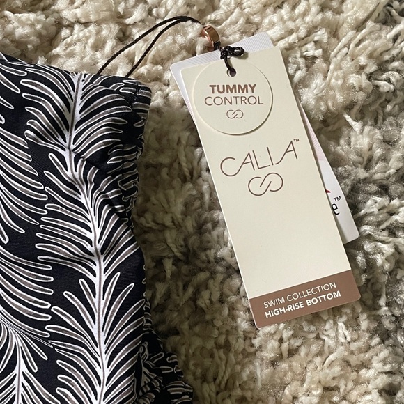 NWT CALIA by Carrie Underwood Feather Pattern Bikini Bottom size Large - Picture 3 of 5